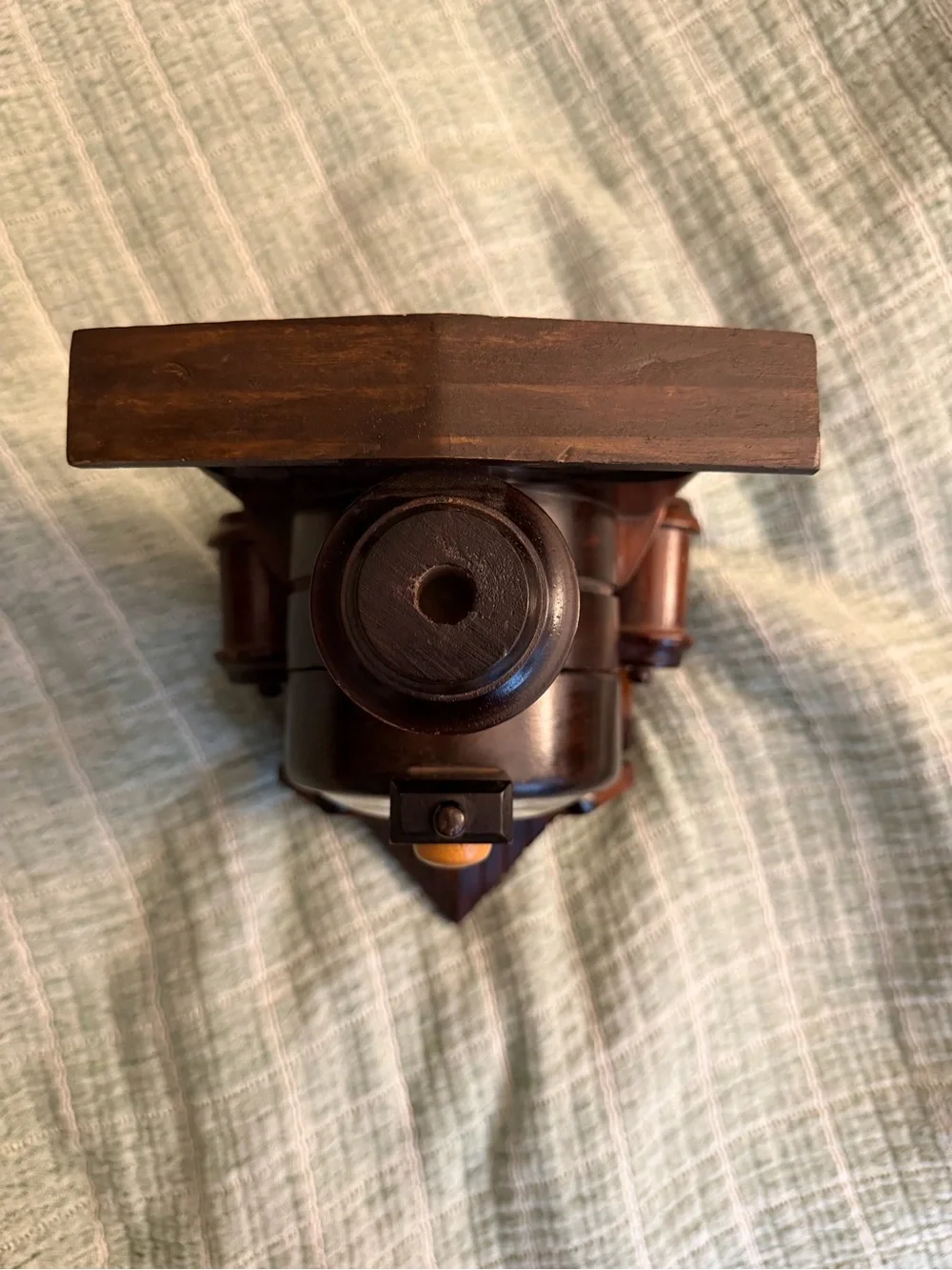 Vintage Wooden Railroad Steam Engine Quartz Train Clock Tochigi Tokei Co. Ltd